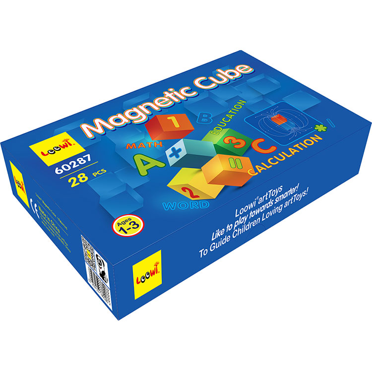 Loowi Magnetic Cubes, Packaging, Colorbox, 60287, LWCK28