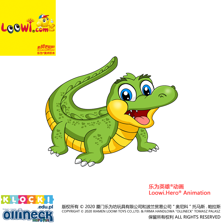 Crocodile@Loowi.Hero<sup>&reg;</sup> Animation_Pose 2